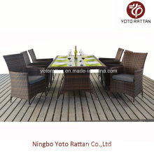 Outdoor Wicker Dining Set with Steel Frame (1212)